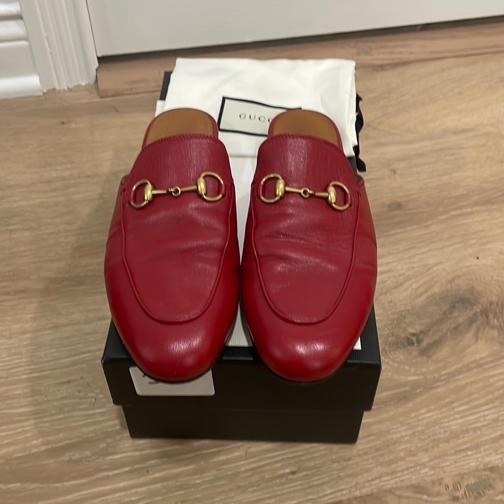 Princetown leather slipper Mules size 37.5 in red